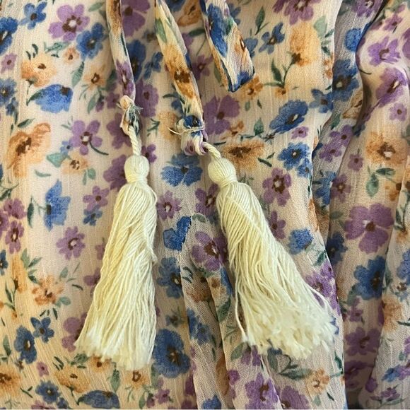 Lush Clothing Isabella Smocked Waist Floral Mini Dress, Size Large - Picture 10 of 16